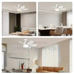 Smart Led Ceiling Fan Light Remote Control, White,