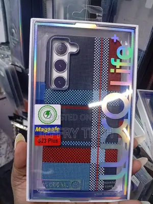 Samsung Galaxy S23 Plus Multi-Colored Patchwork Fabric Look Case
