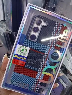 Samsung Galaxy S23 Plus Multi-Colored Patchwork Fabric Look Case