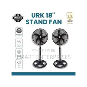 Standing Fan - 3 Speed, Adjustable Height, Quiet Operation