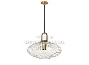 Ribbed Glass Pendant Light.