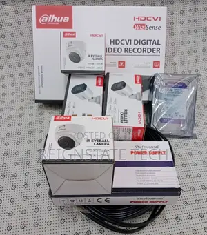 3 Dahua CCTV Security Surveillance Cameras Complete Sales Package