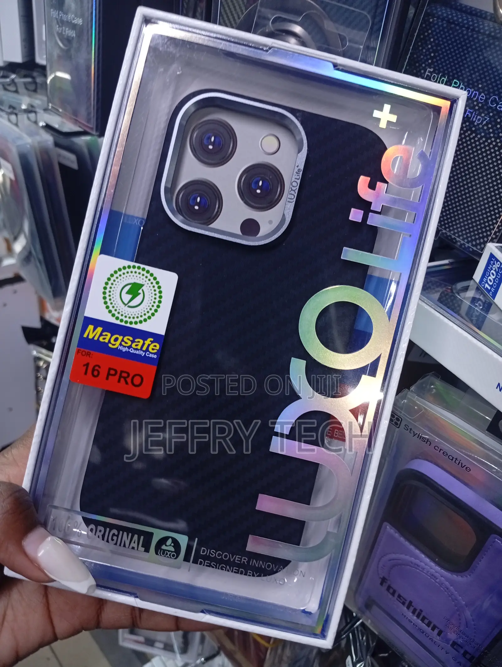 iPhone 16 Pro Dark Gray, Textured Woven Case