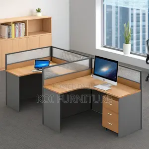 Office Workstation; Melanine Two Users MDF Office Workstations