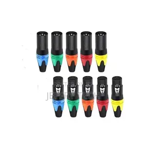 10-Piece XLR Connector Set - 5 Male 5 Female, Zinc Alloy, Black