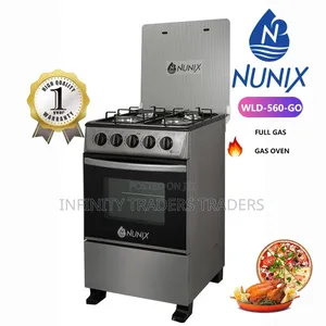 Nunix WLD-560-Go Full Gas Cooker, Gas Oven