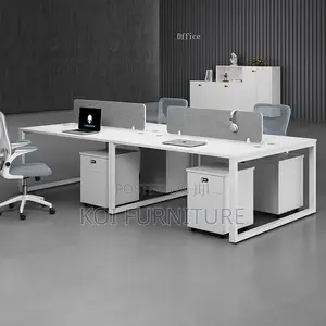 Office Desk; 4 Users Open Plan Office Workstation