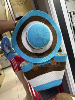 Matching Straw Bag and Hat for Summer