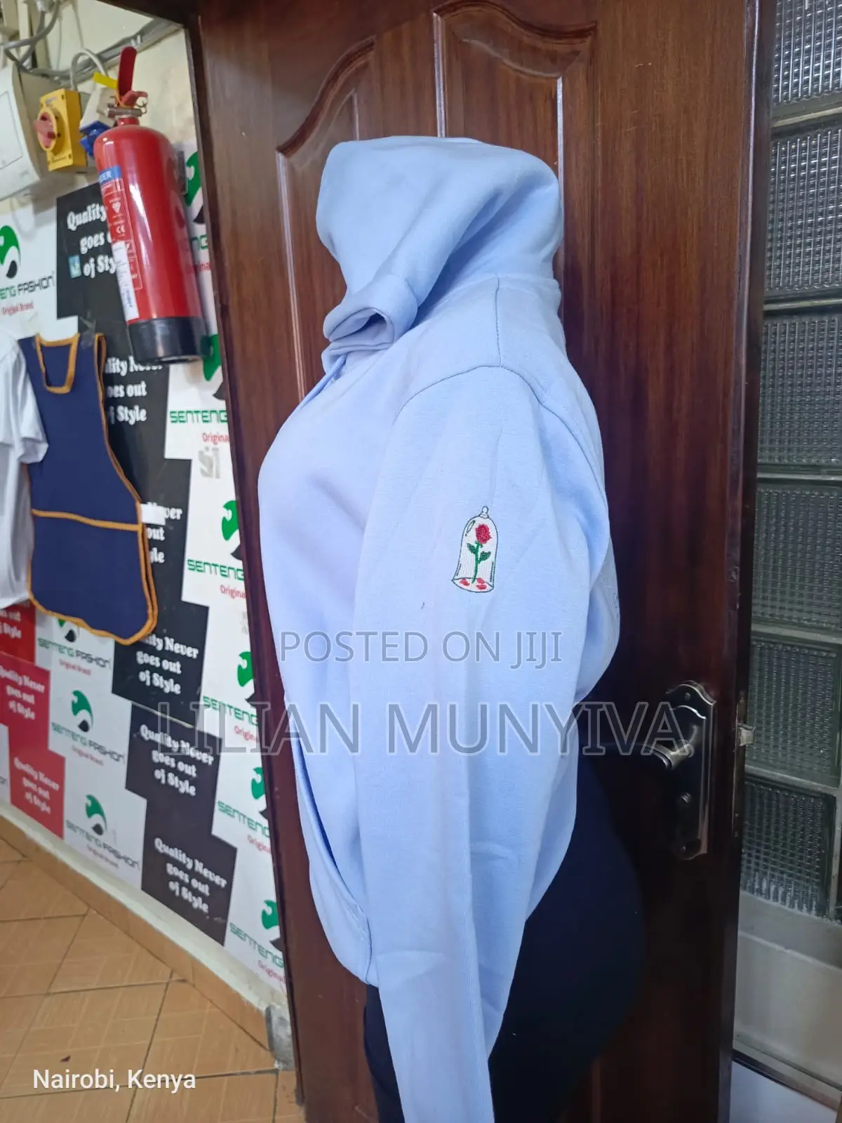 Customized Sky Blue Hoodie