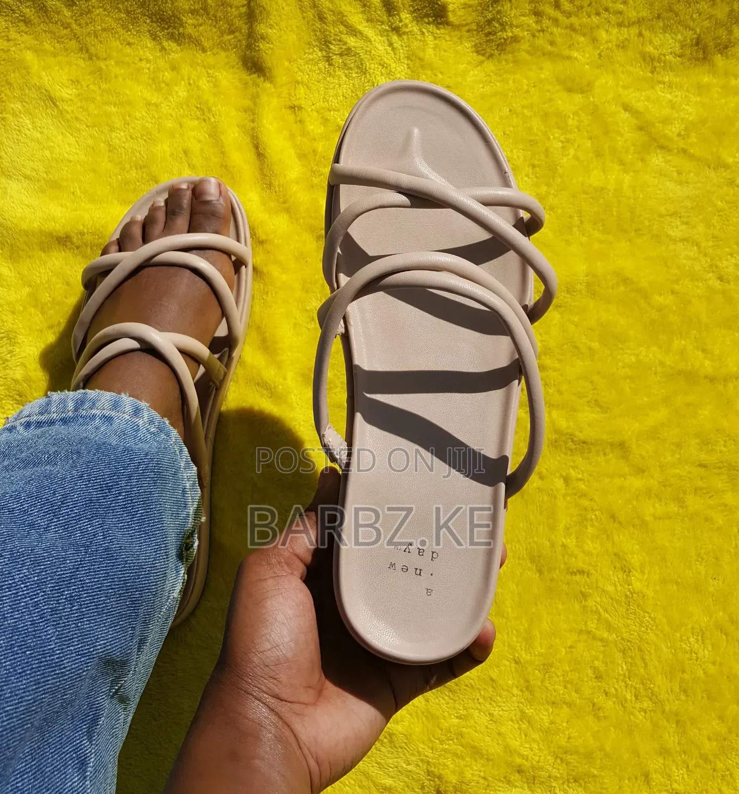 Beige Platform Sandals