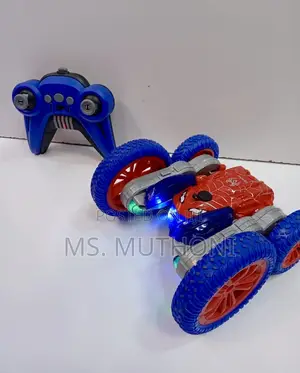 Spider-Man Rc Stunt Car With 360-Degree Rotation and Led Lights