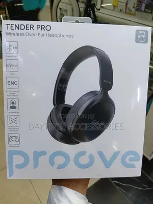 These Are Proove Tender Pro Wireless Over-Ear Headphones in Black.