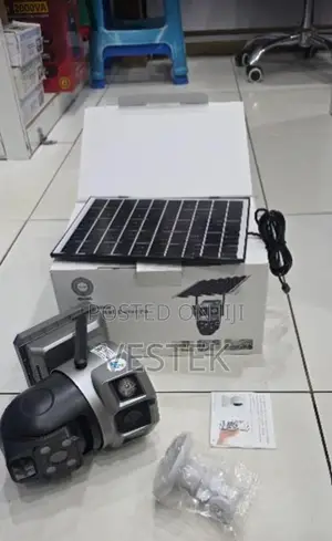 V380 Pro Dual Lens Solar Camera With Motion Detection Audio