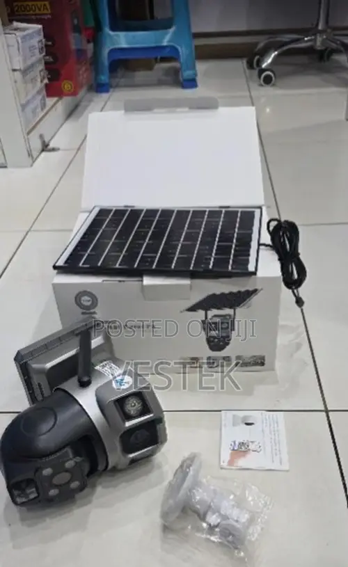 V380 Pro Dual Lens Solar Camera With Motion Detection Audio