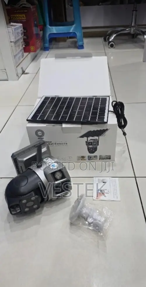 Waterproof Dual Lens Solar CCTV Camera With Motion Alerts