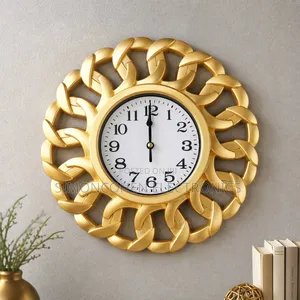 Gold Chain Link Clock Decor Standalone 25cm