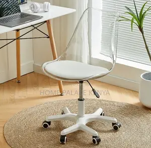 Makeup Chair: Plastic Swivel Chair With Adjustable Height With Wheels
