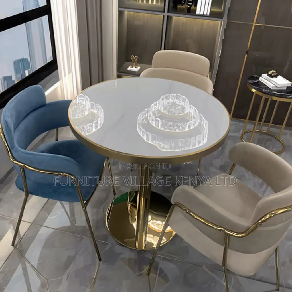 Round Shape Restaurant Dining Marble Table