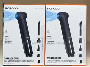 Porodo Tornado Dual Car Vacuum Cleaner Blower 130,000rpm - Black