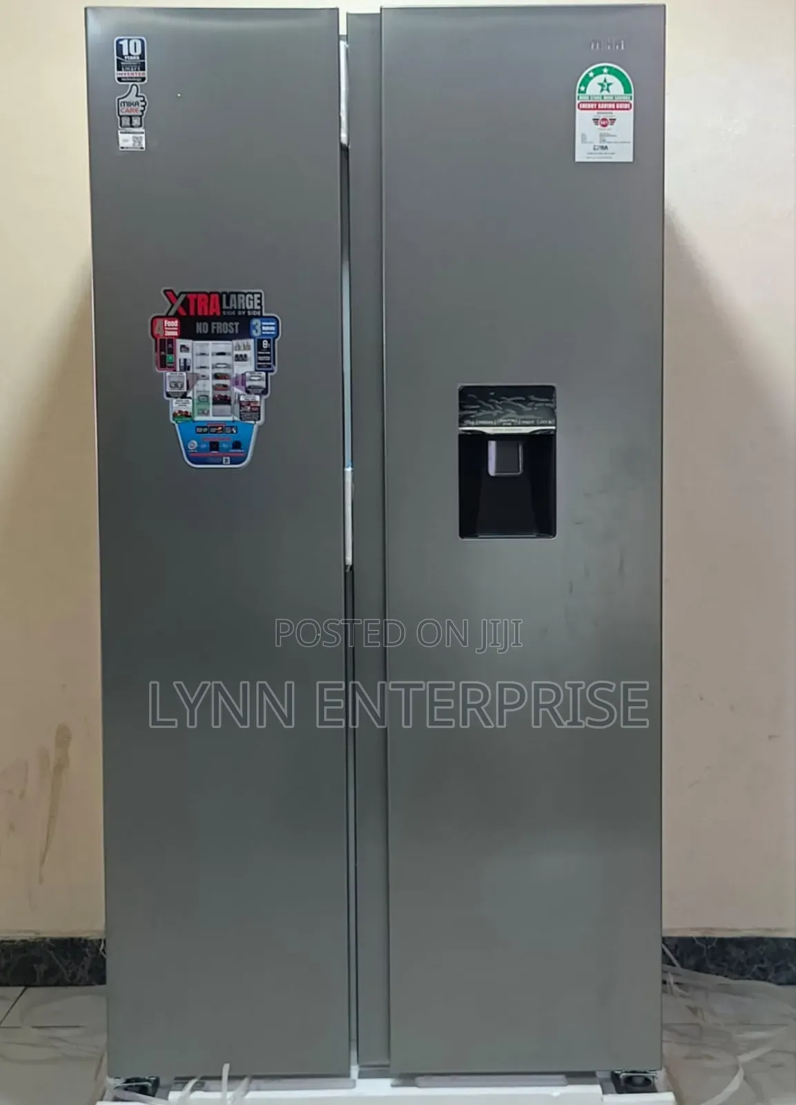 442 Litres Mika 2 Door Side by Side, Refrigerator