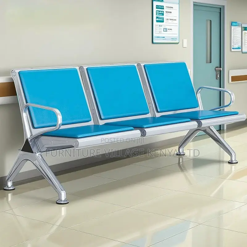 3-Link Padded Guest Waiting Bench With Armrest