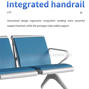 3-Link Padded Guest Waiting Bench With Armrest