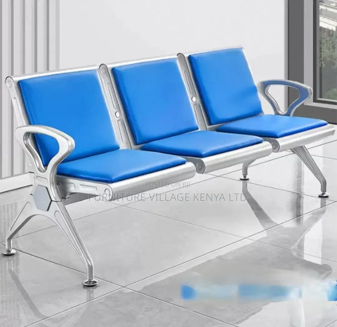 3-Link Padded Guest Waiting Bench With Armrest