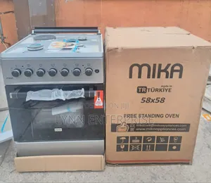Silver Mika Standing Cooker 58 X 58 3 Gas + 1electric Hotplate