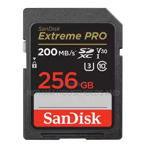 Sandisk 256gb Extreme Pro Uhd Sd Camera Memory Card
