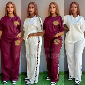 Fashionable Two-Piece Cotton Ensembles With a T-Shirt and Trouser
