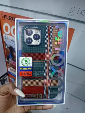 High-Quality Case With a Woven Pattern for the iPhone 12 Pro Max.