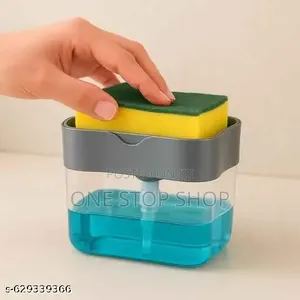 2pcs 2in1 Kitchen Sink Soap Dispenser and Sponge Holder