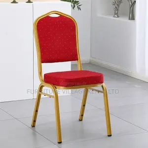 Red Armless Fabricated Banquet Boardroom Chair