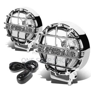 2pc 6" Off Road Use Fog Lights With Protective Grill Chrome or Black