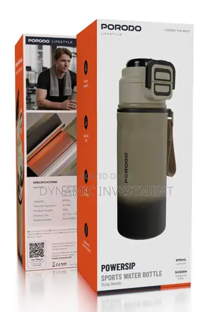 Porodo Stainless Thermal Insulated Steel Sports/Gym Water Bottle