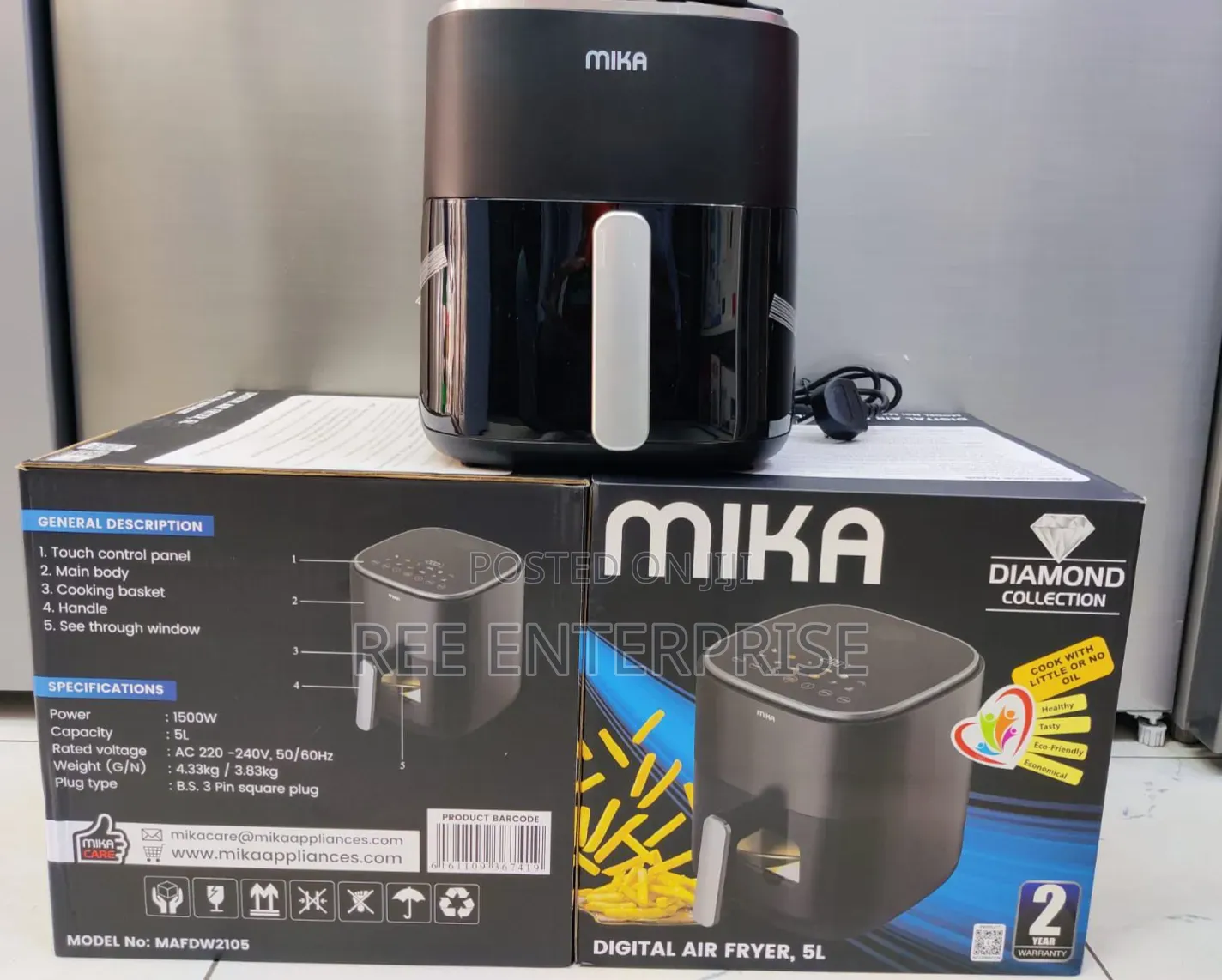 Mika Air Fryer Digital 5 Litres