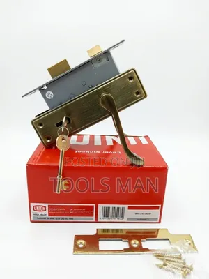 Union 2 Lever Mortice Door Lockset - Antique Brass Finish.
