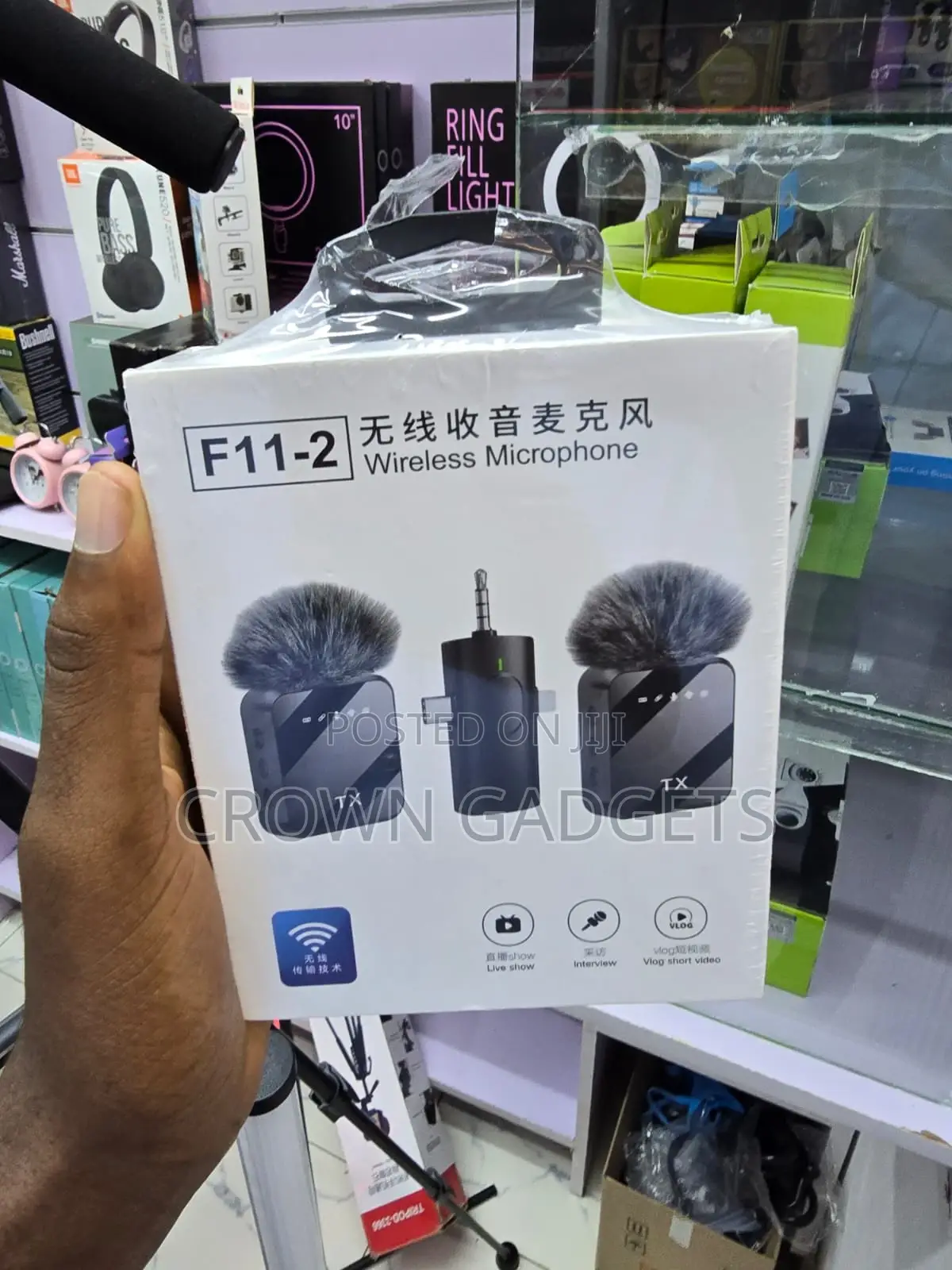 F11-2 Wireless Microphone for Vlogging Streaming Interview
