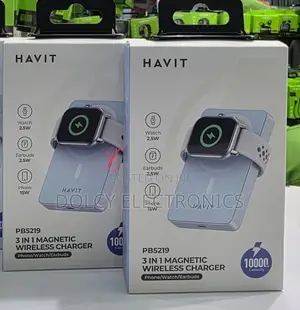Havit Pb5219 3 in 1 10000mah 20w Magnetic Wireless Powerbank