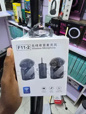 F11-2 Dual Wireless Microphone Smartphone Camera Tablet