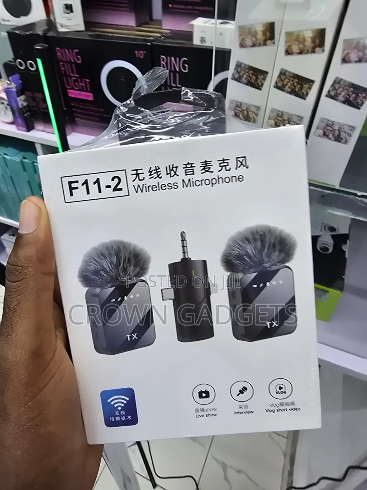 F11-2 Wireless Microphone Lightning Type-C 3.5mm Kit
