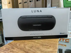 This Is a Harman Kardon Luna Portable Bluetooth Speaker in Black.