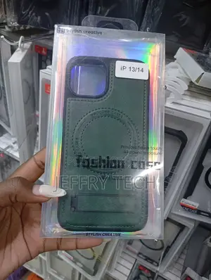 Green Leather Magnetic "Fashion Case" Designed for Apple iPhone 13/14
