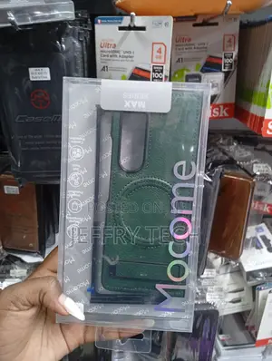 Green Mocome Max Series Leather Phone Case With Magsafe