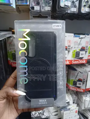 Lack Leather Magnetic Case for the Samsung Galaxy Z Fold 5.