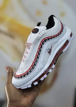 Nike Air Max 97 White University Red Script Size 40-45