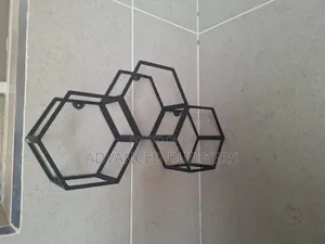 3 Piece Hexagonal Tissue Holder Black