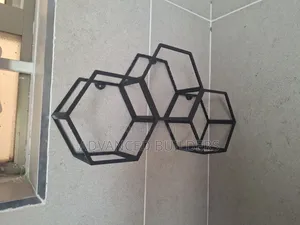 3 Piece Hexagonal Tissue Holder Black