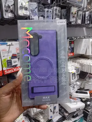 Mocome Max Series Purple Leather Case for the Samsung Galaxy Z Fold 6.
