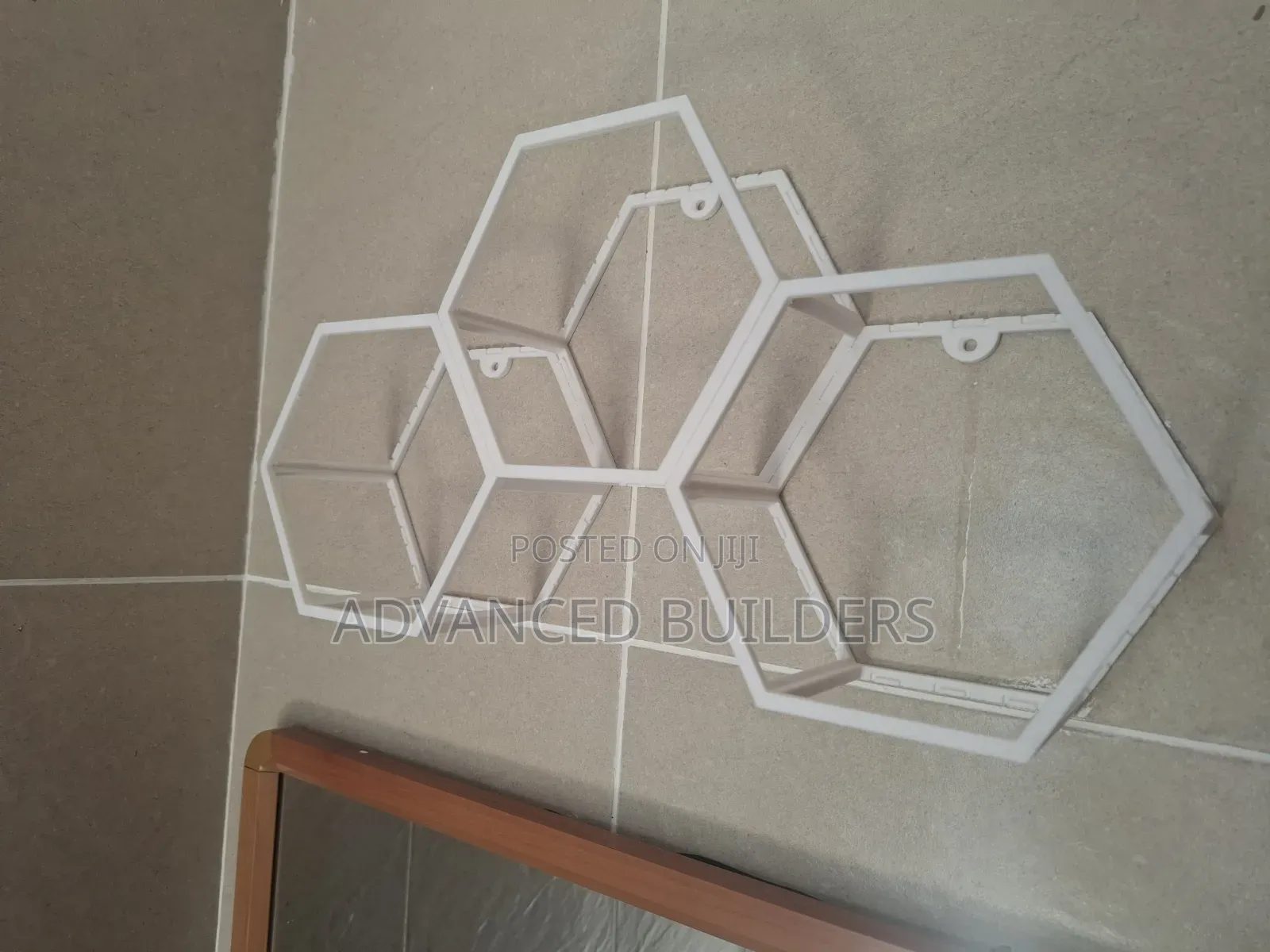 3 Piece Hexagonal Tissue Holder White